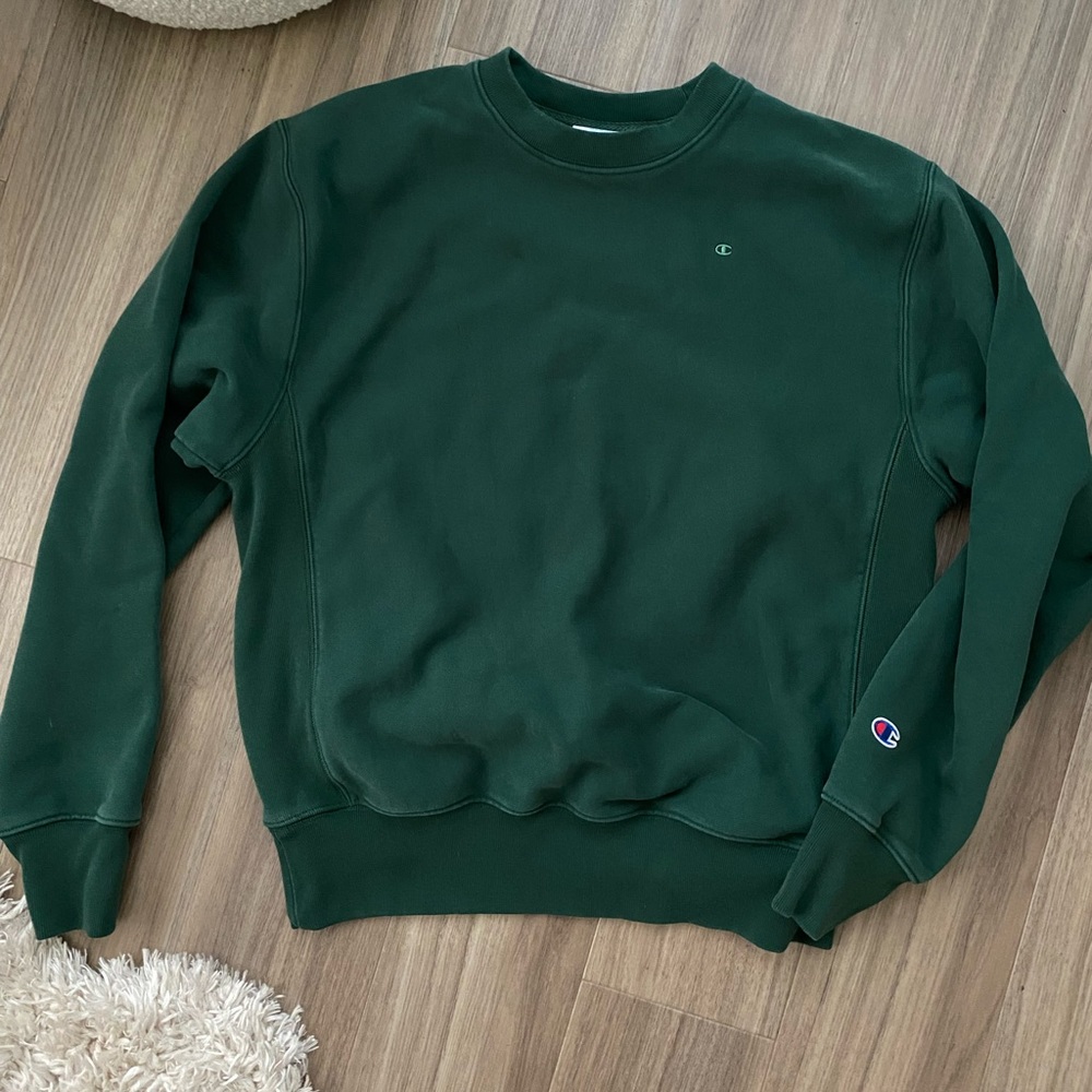 Green champion crew neck sweatshirt